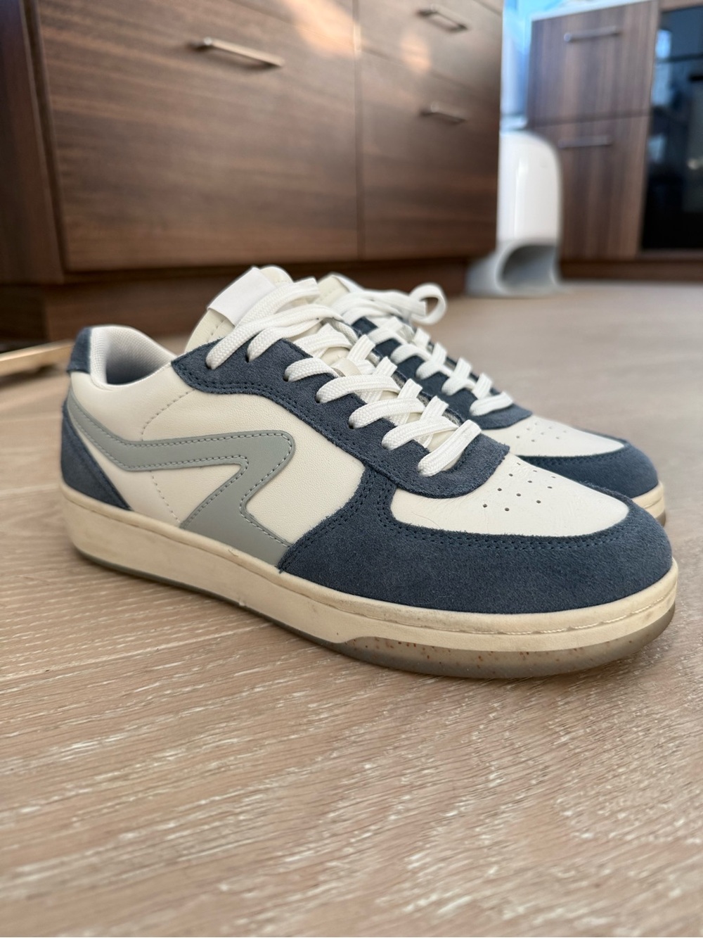 Rag & Bone retro court leather sneakers in Navy and White (limited edition) US 8 - Picture 6 of 15